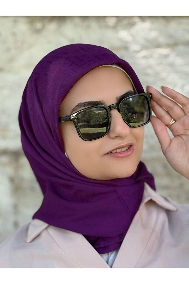 Patterned Jacquard Scarf 100X100