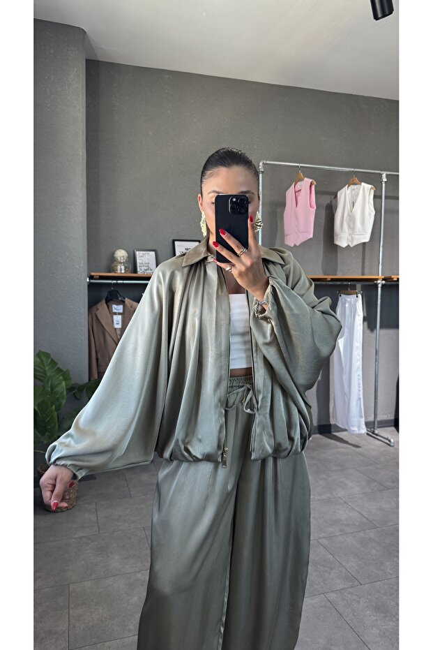 Satin Bomber Jacket - 3