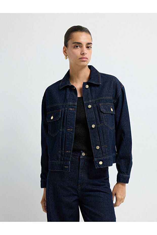 Cepli Denim Ceket - 5