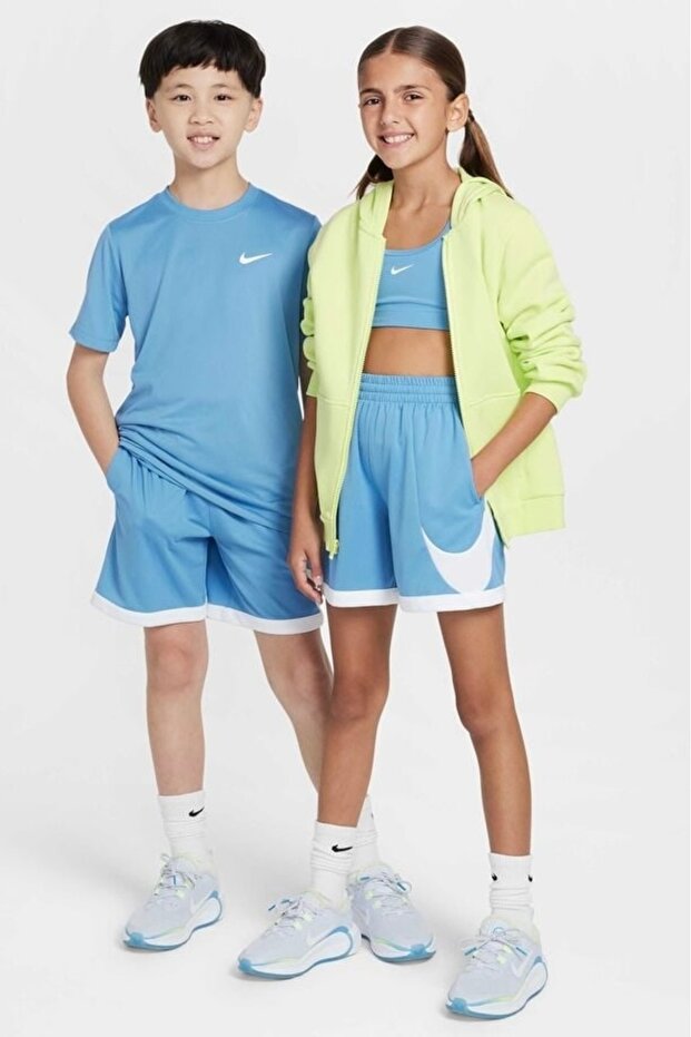 DRİ FIT MULTİ SWOOSH ÇOÇUK MAVİ ŞORT - 1