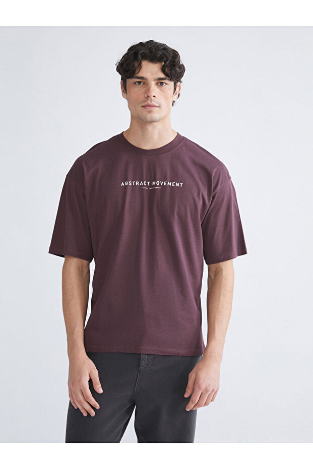 Esvab • Modern & Distinctive Zero Roba Collar Printed Combed Cotton Men's T-Shirt