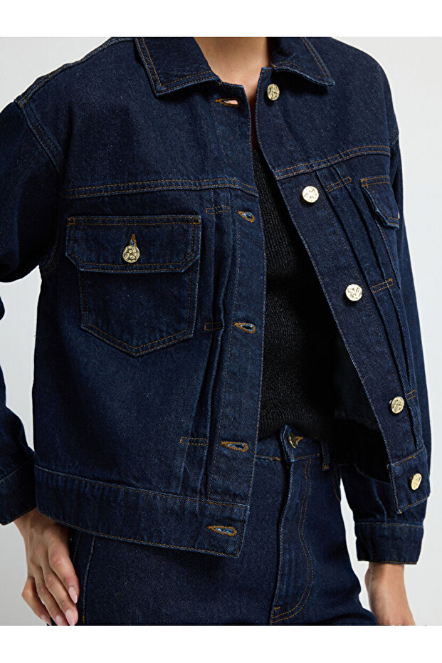 Cepli Denim Ceket - 3
