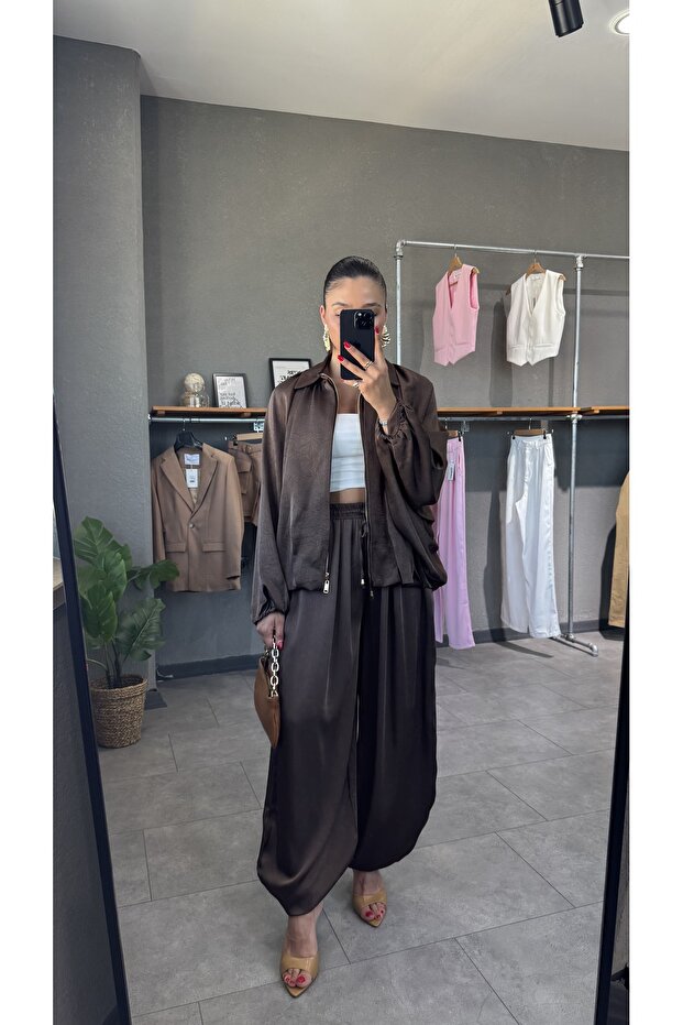 Satin Bomber Jacket - 2