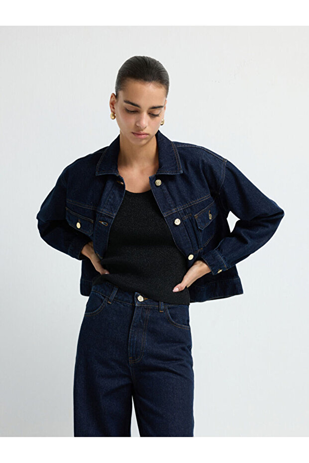 Cepli Denim Ceket - 1