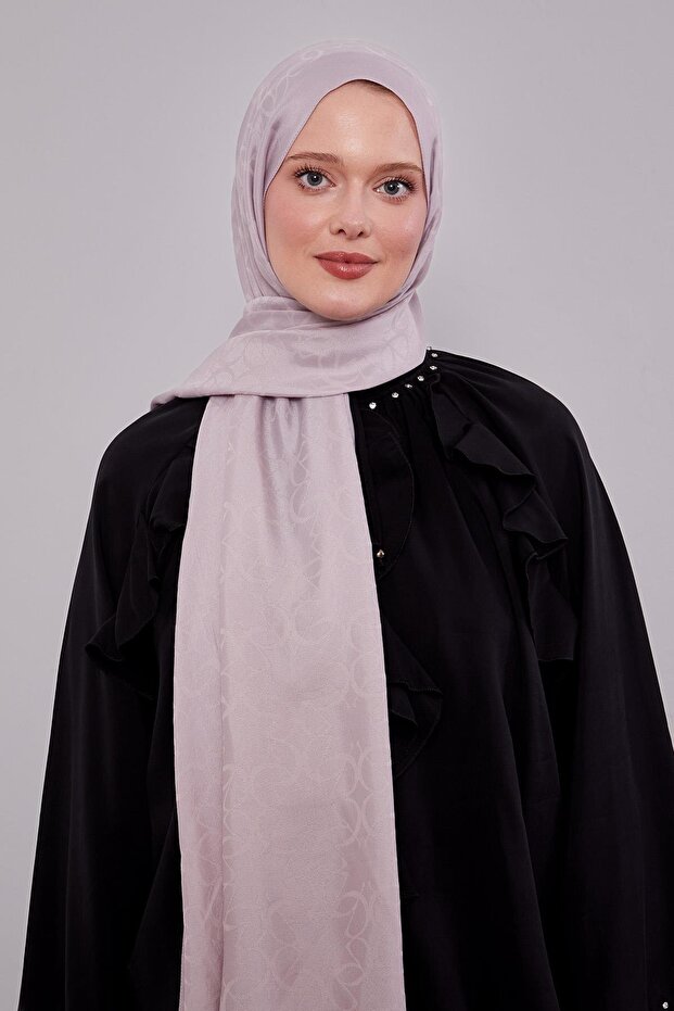 شال غرازيا بنمط هندسي بنفسجي - 3