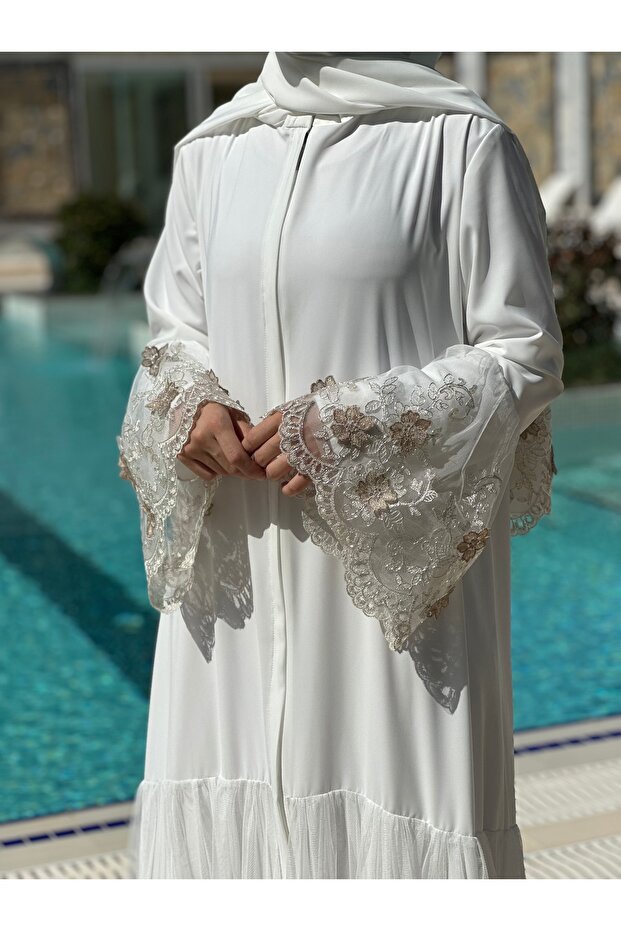 Dantelli zarif ferace - 3