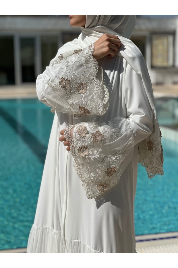 Dantelli zarif ferace - 2