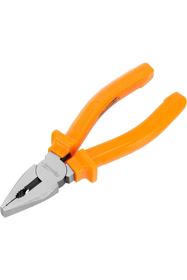 200mm Combination Lineman Pliers, Heavy-Duty Multi-Purpose Grip & Cutting Pliers, High Carbon Steel Hand Tool with Ergonomic Orange Handles for Electrical, DIY, Workshop & Home Repairs