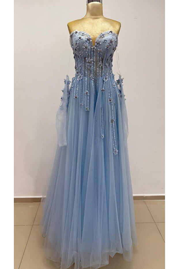 İşlemeli peri abiye - 1