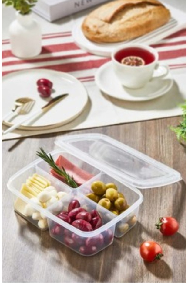 Practical 4 Compartment Storage Container 4X250 ml – for Food and Snacks - 1