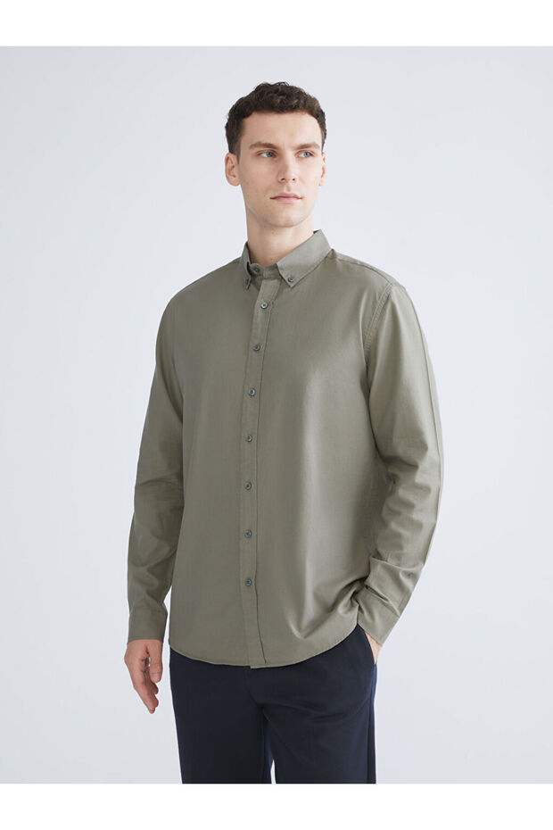 Esvab • Modern & Distinctive Slim Fit Long Sleeve Oxford Men's Shirt