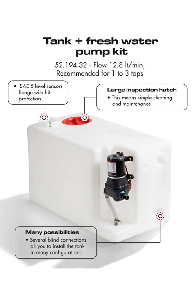 Kit rezervor plus pompă de apă proaspătă - 3