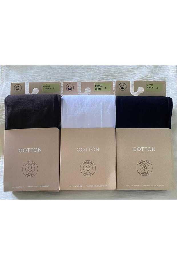 Colorful 3-Piece Cotton Women's Pantyhose Cotton & Matte 60 Den Pantyhose