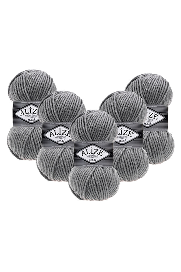 Superlana Maxi 5-Pack – 87 - Thick Knitting Yarn for Winter Sweater Cardigan and Scarf