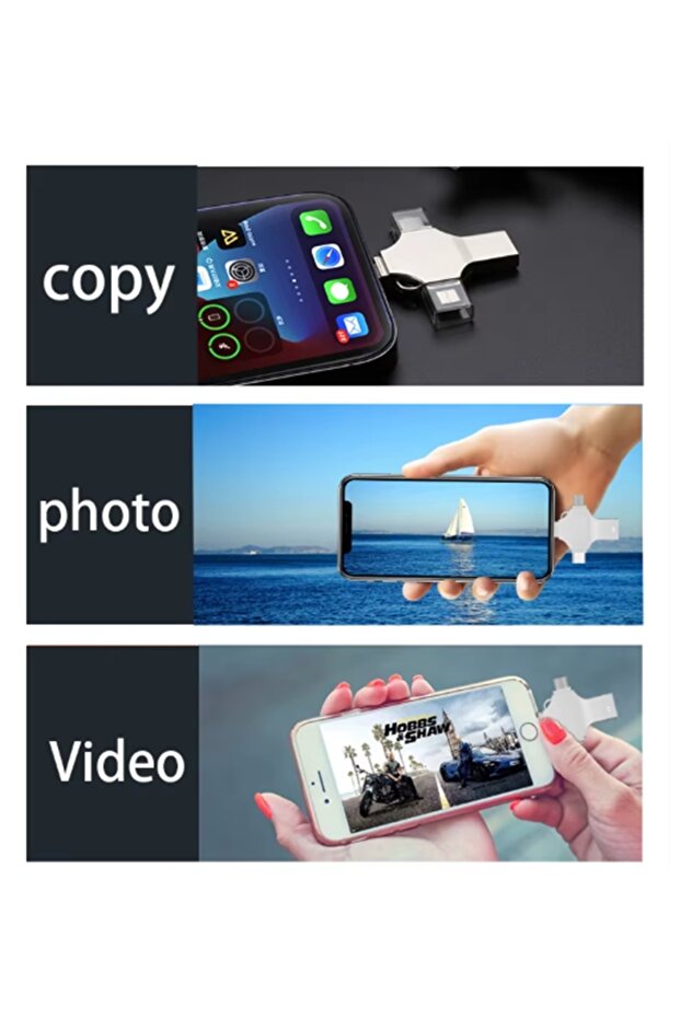 128 Gb Metal Flash Memory - Android Phone, Tablet, Computer, Apple, MacBook Compatible Flash Memory - 6