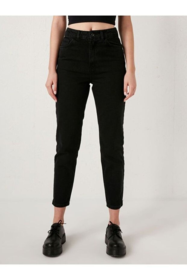 Mia Women's Trend Power Lycra Mom Jeans