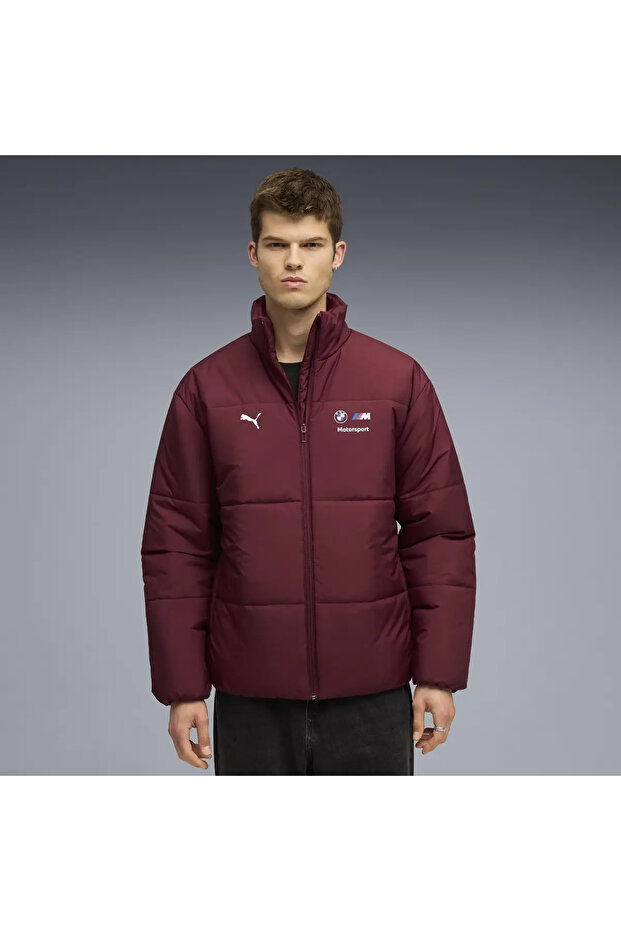 معطف BMW MMS ESS+ PUFFER JACKET باللون الأحمر للرجال