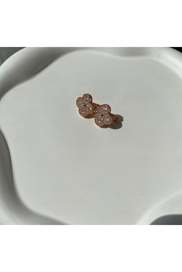 Yonca Taşlı Küpe - 2