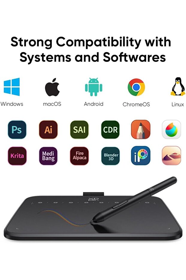 Deco 640 Graphics Tablet, 7.41x5.90", 5080LPI, Tilt, USB Type-C, 16384 pressure levels - 8