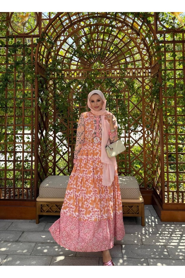 MAİSON ELBİSE PEMBE - 4