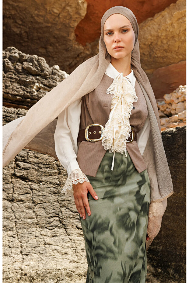 Gradient Muslin Shawl Mink - 4