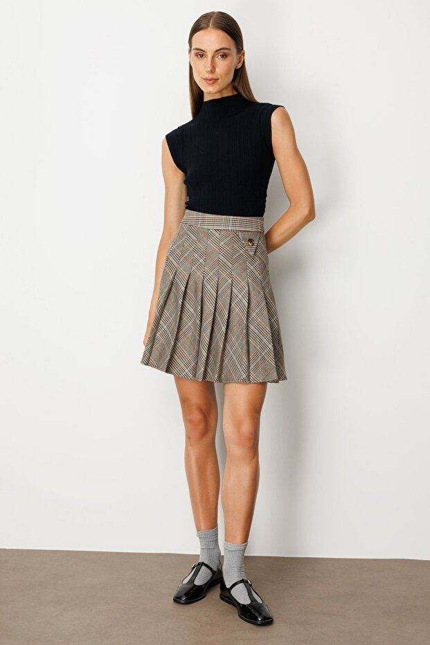 Ekoseli Mini Etek - 1