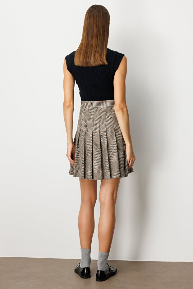 Ekoseli Mini Etek - 5