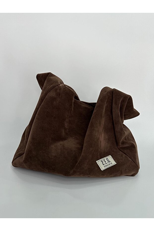 حقيبة بنمط الفهد من جلد الغزال البني - 2