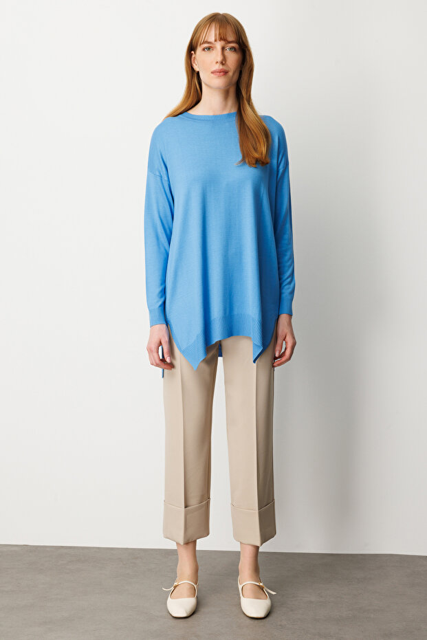 65316 Zero Collar Casual Tunic - 3