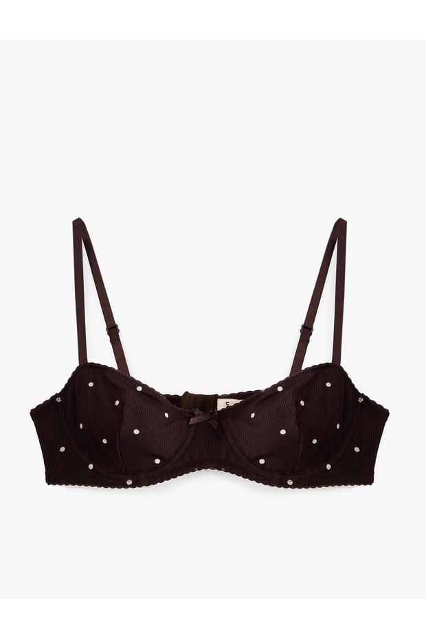 Comfortable Fit Non-Padded Polka Dot Underwire Bra