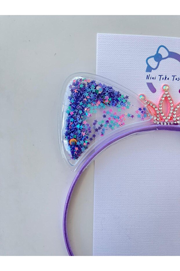 مشبك تاج مع أذن من الترتر - 2