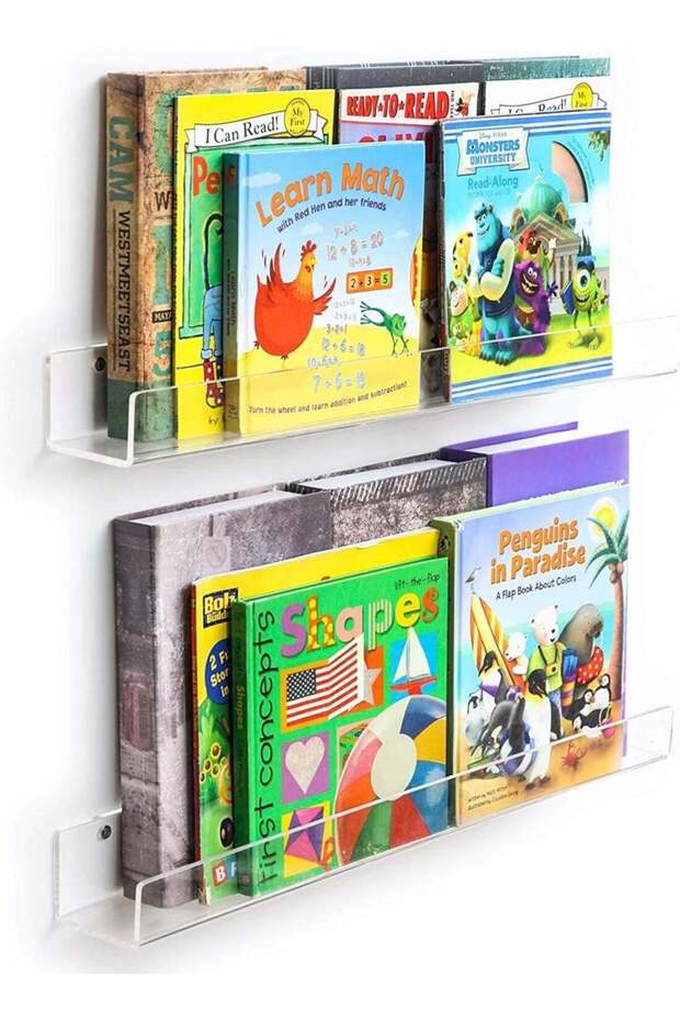 Floating Shelves 2 Pack Kids Acrylic Floating Book shelf 61 cm