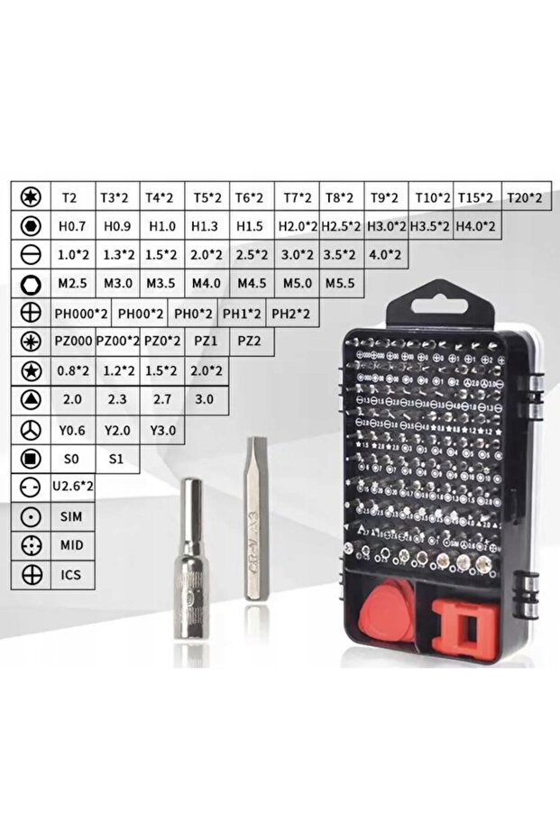 Screwdriver kit, DBG, 115 items, Black/Silver - 3