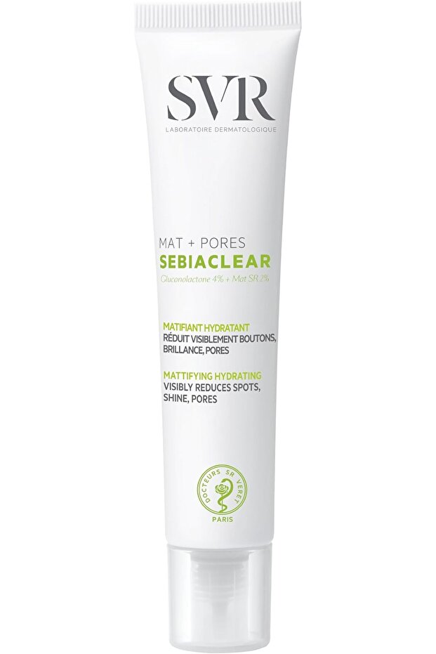 SEBIACLEAR Mat+Pores Mattifying Face Fluid for Oily, Combination Skin, 4% Niacinamide and 4% Glu - 1