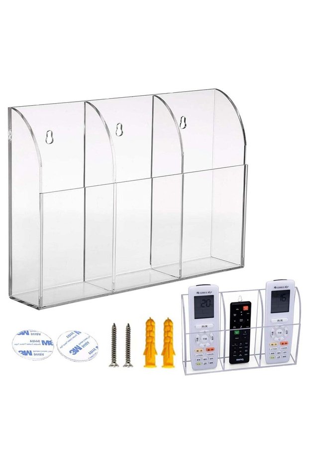 Acrylic Remote Control Organiser, Transparent Acrylic Remote Control Portable Storage Organizer, Re