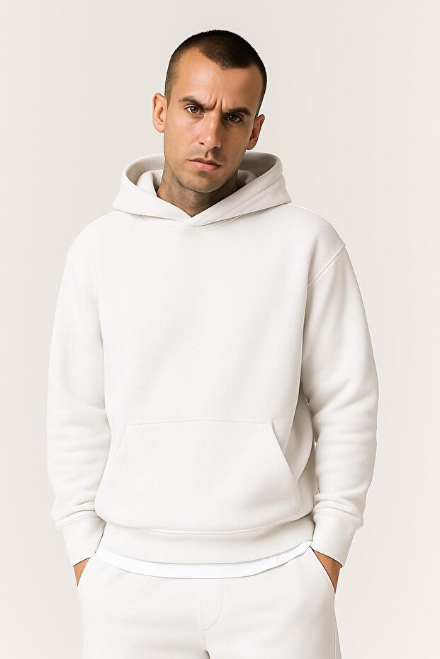 3-Thread Jersey Unisex Hooded Sweatshirt