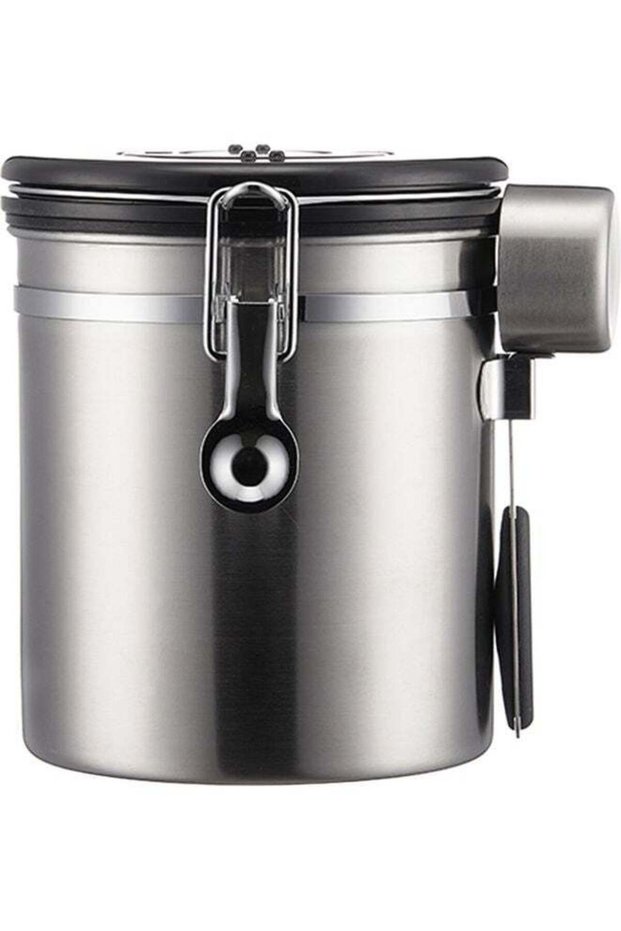 Sealed Coffee Bean Holder Silver 16.00x13.50x13.50cm