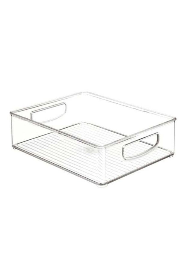 Plastic Kitchen Bin Clear 25.40x20.32x7.62cm