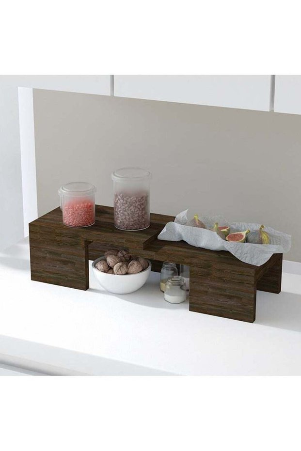 Mahmayi Wooden Storage Rack Kitchen Shelf Organiser, Spice Racks, Cupboard shelf for Home and Kitch