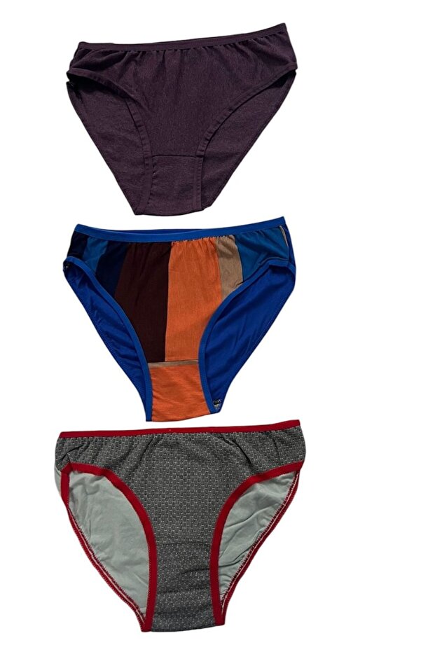 Women's Bikini Panties Mixed Color 3 Pieces