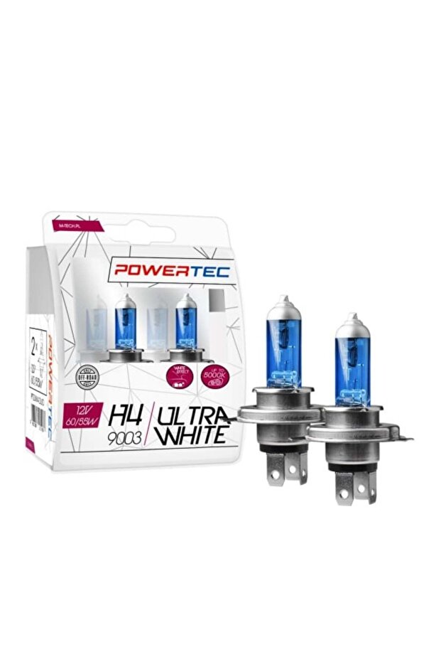 Set Becuri Powertec H4 Ultra White - 1