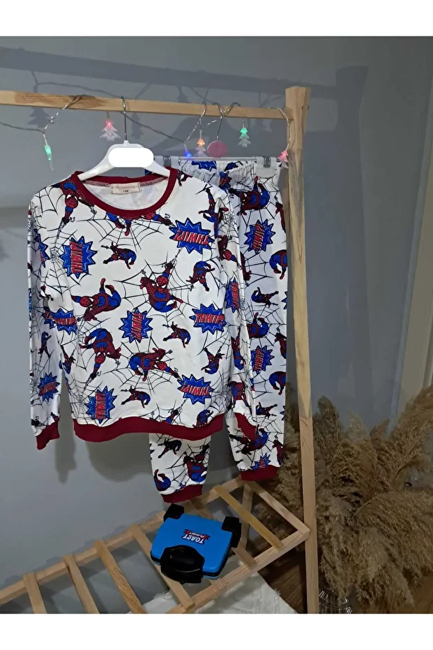örümcek adamlı çocuk pijama takımı - 6