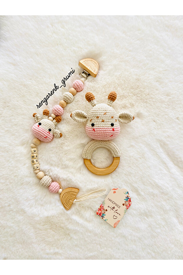 Örgü emzik ve çıngırak seti - 1