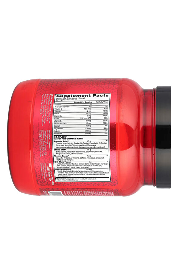 , N.O.-Xplode®, Legendary Pre-Workout, (1.11 kg) 60 Servis.Abd Menşei.Avrupa Değildir. - 2