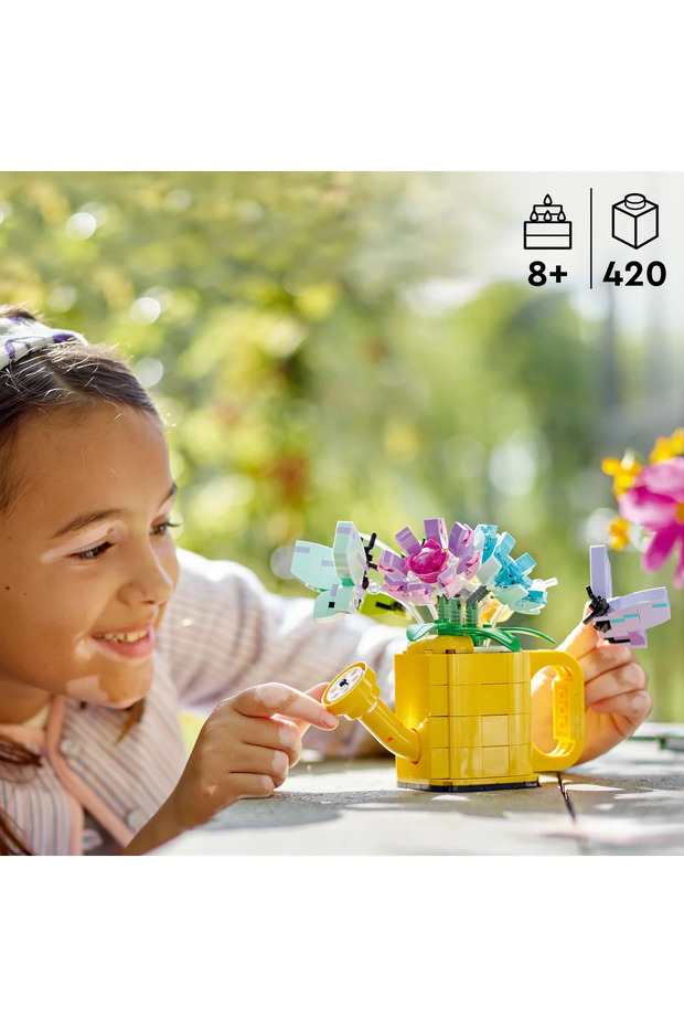 ® Creator Sulama Kabında Çiçekler 31149 - 8+ Çocuklar için 3’ü 1 Arada Oyuncak Yapım Seti (420P) - 7