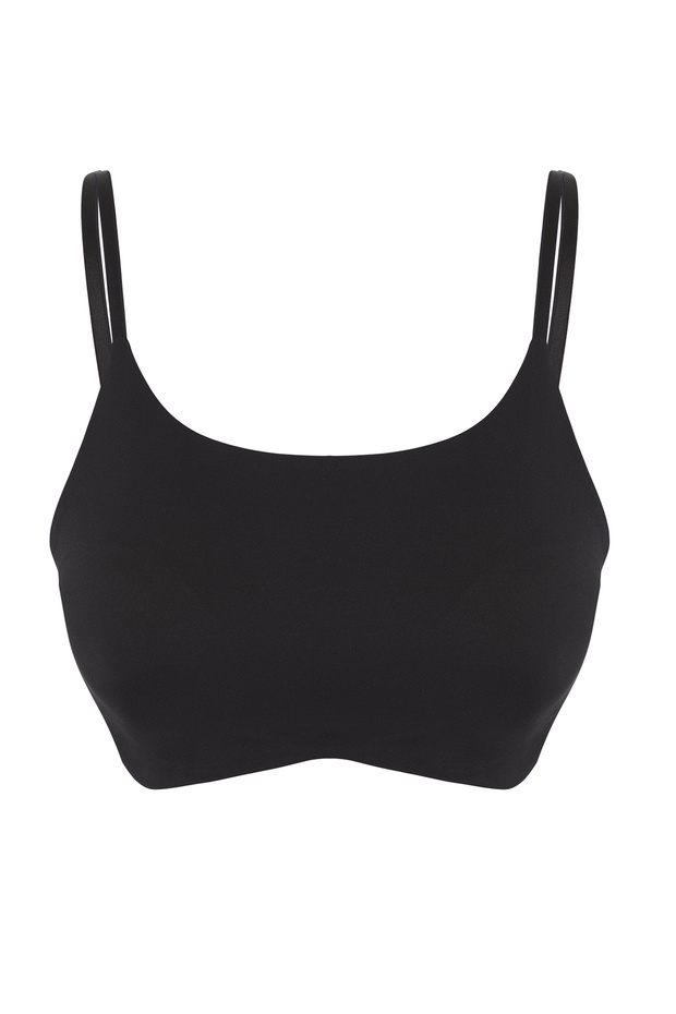 Teen Siyah Soft Kumaş Ayarlanabilir Askı Destekli/Şekillendirici Spor Sütyeni THMAW26SS00004 - 5