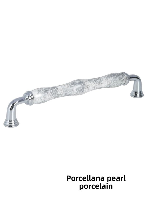 (12.8cm)-Porcelain Cabinet Drawer Bathroom Kitchen Furniture Handle Handle Kulb Kulb Yakut128Mm-Stk7879