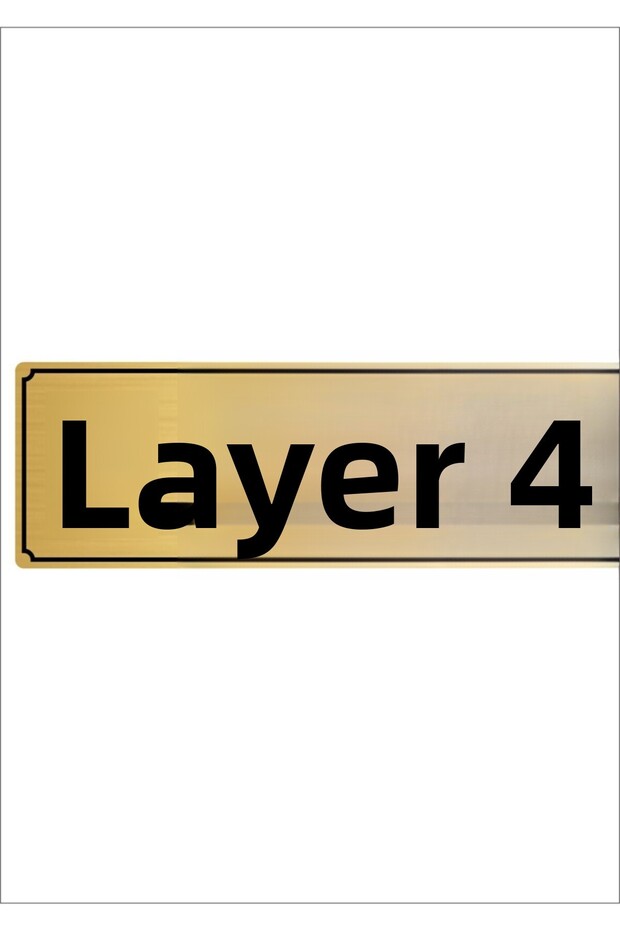 4Th Floor 5Cmx20Cm Metal Directional Sheet Gold Color