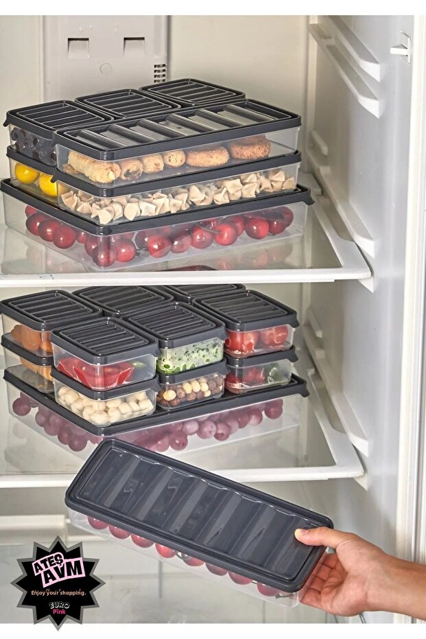 4 Pieces 1Lt Storage Container 4X1000Ml Can Be Used in Freezer and Deep Freezer