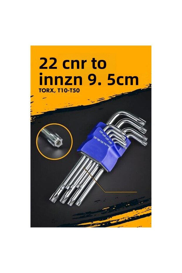 Long Torx Key Set Star Allen Set - Torx Allen Key 9 Pieces - 1
